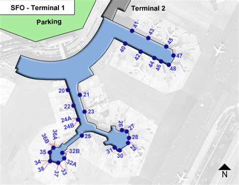 San Francisco Airport Layout Map