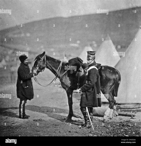 Crimean War Photos Lieutenant King 4th Light Dragoons Ca 1855 Stock