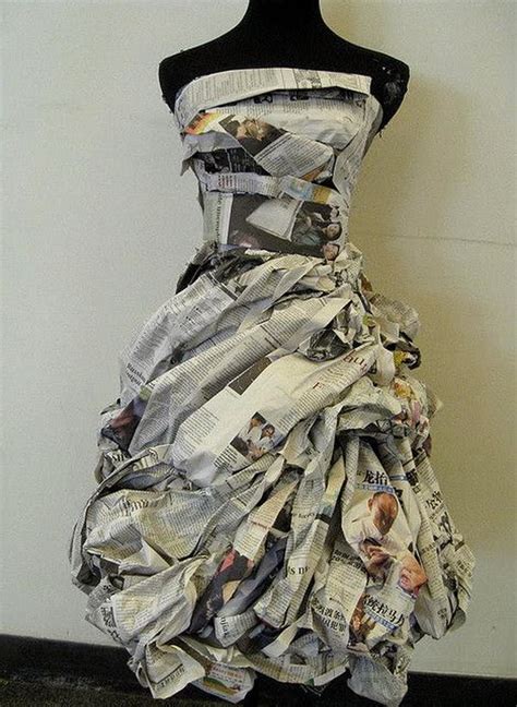 creative ideas newspaper beautiful dress ~ projects art craft ideas