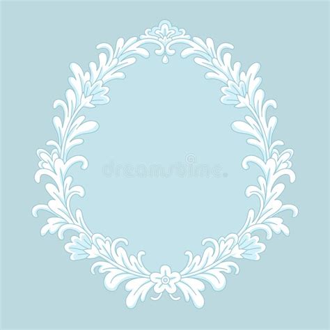 White Baroque Frame Stock Vector Illustration Of Flower 70896222