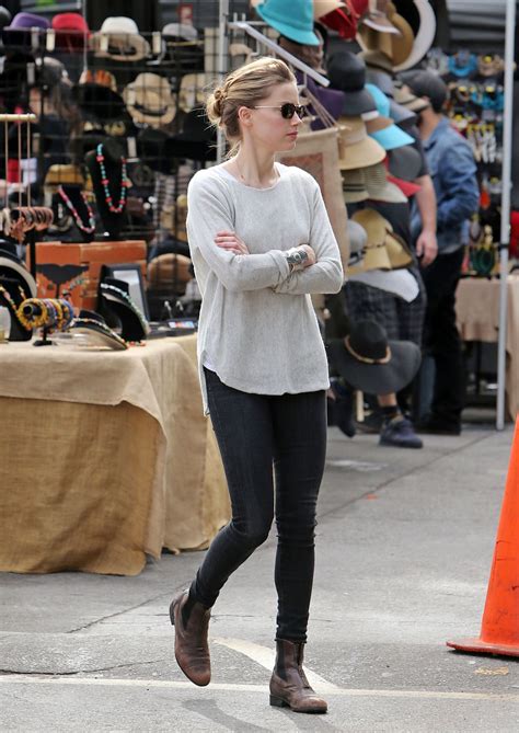 Amber Heard Street Style Melrose Flea Market January 2014 • Celebmafia