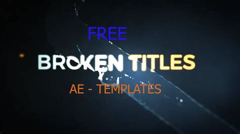 Download free after effects templates to use in personal and commercial projects. Free Cinematic Cracked Titles Templates Download - After ...