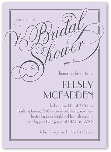 Framed Elegant Wishes 5x7 Bridal Shower Invitation Shutterfly