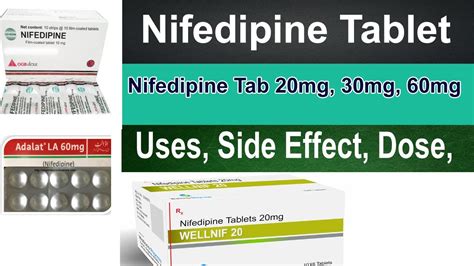 Nifedipine Tablet Nifedipine 20 Mg Tablet Depin 10 Adalat La 30mg Uses Side Effect Dose