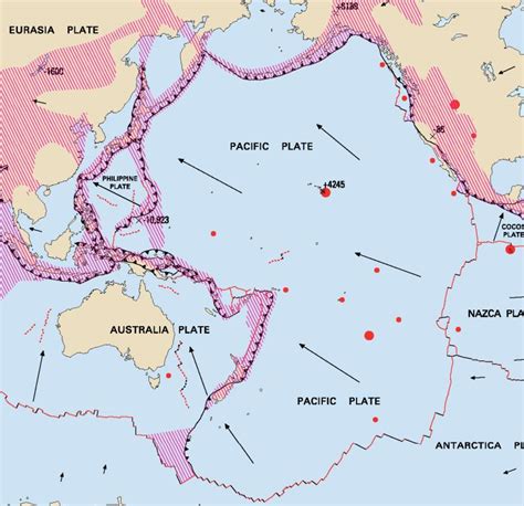 Pacific Plate Boundaries And Relative Motion Us Geological Survey