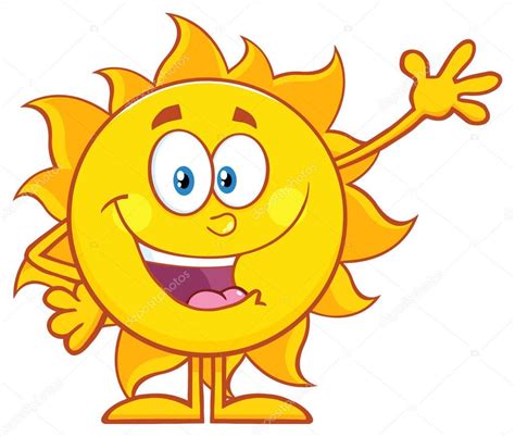 Happy Sun Cartoon Mascot Character — Stock Vector © Hittoon 141904852