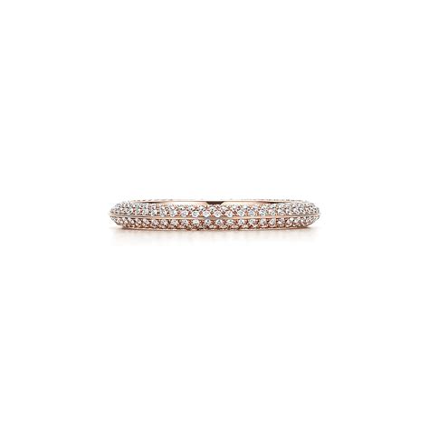 Tiffany® Setting Band Ring In 18k Gold With Pavé Diamonds Tiffany And Co