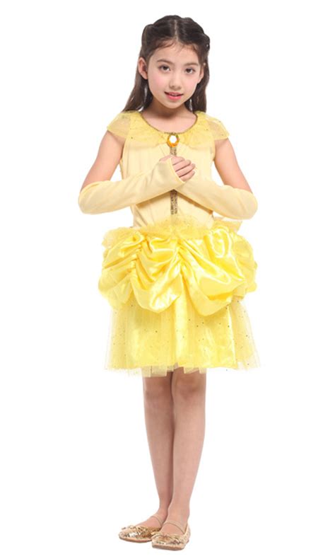 Girls Beautiful Belle Princess Dress Up Costume Set With