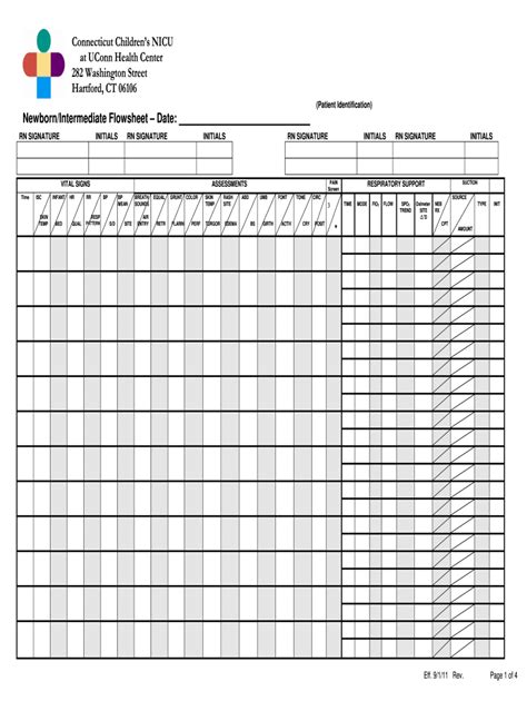 Printable Nicu Report Sheet Template Printable Templates