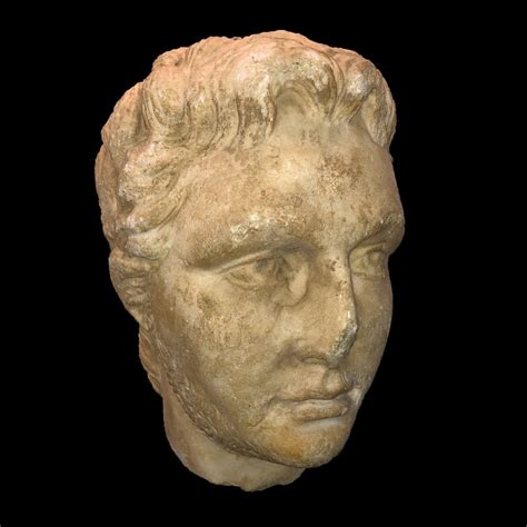 Roman Marble Head Of A Youth 300 Ad