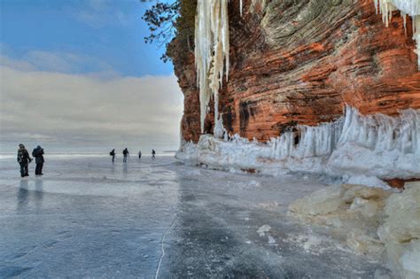 Apostle Islands Wisconsin Ice Caves Icicles Lake Superior Frozen Winter