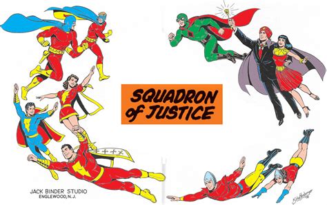 Pre Crisis Fawcett Comics Heroes Squadron Of Justice Captain Marvel