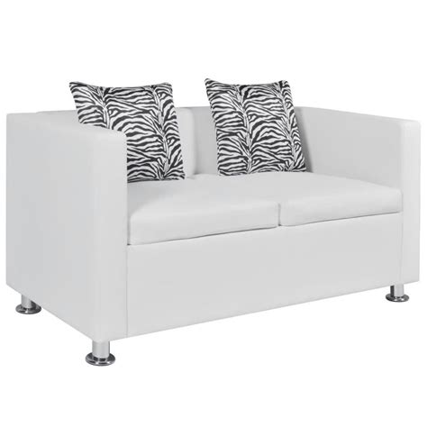 Bei uns findest du eine große auswahl an sofas und couches in vielen varianten. Sofa-Set Kunstleder 3-Sitzer + 2-Sitzer + Sessel Weiß - my ...
