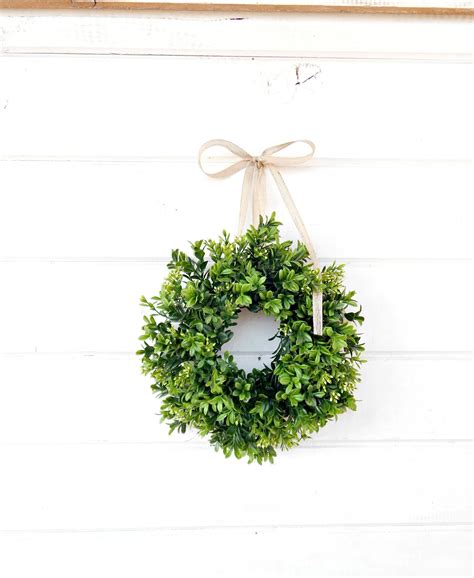 Mini Boxwood Wreath Spring Boxwood Window Wreath Boxwood Etsy Wreath