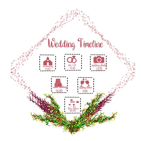 Wedding Timeline Vector Art Png Vintage Wedding Timeline Design 4