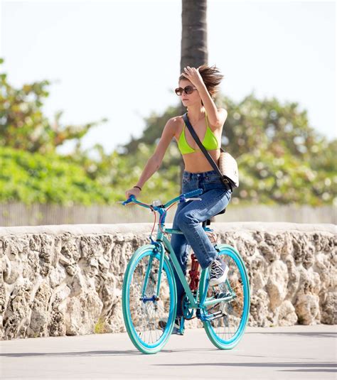 Kaia Gerber In Bikini Top Bike Riding In Miami 11 Gotceleb