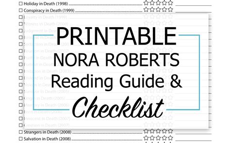 Nora Roberts Books In Order Printable