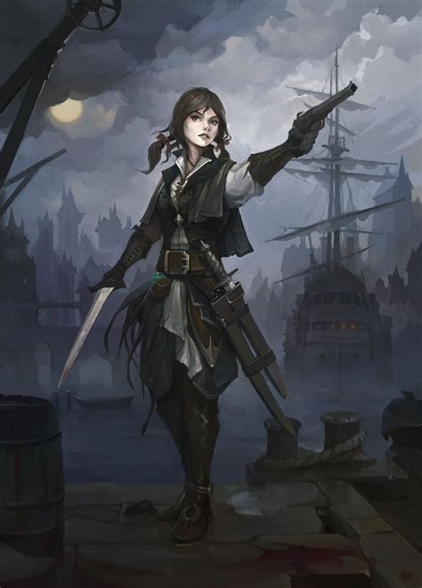 Hazardous Docks By Haryarti Female Pirate Rogue Thief Armor Clothes