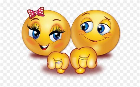 Engaged Couple Smiley Emoji Sticker Couple Emoji Clipart 5436497 Pikpng