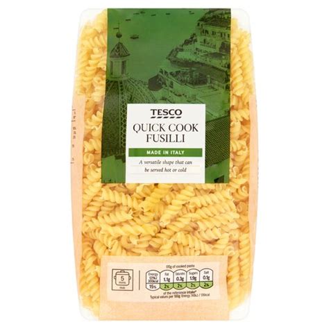 Tesco Quick Cook Fusilli Pasta 500g Tesco Groceries