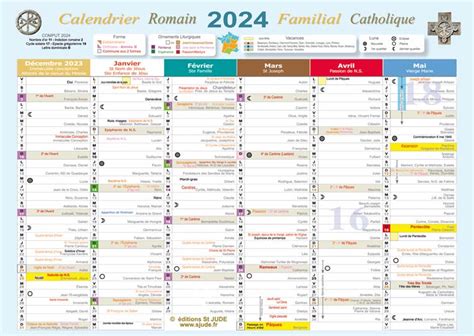 Petit Calendrier Catholique Familial 2024