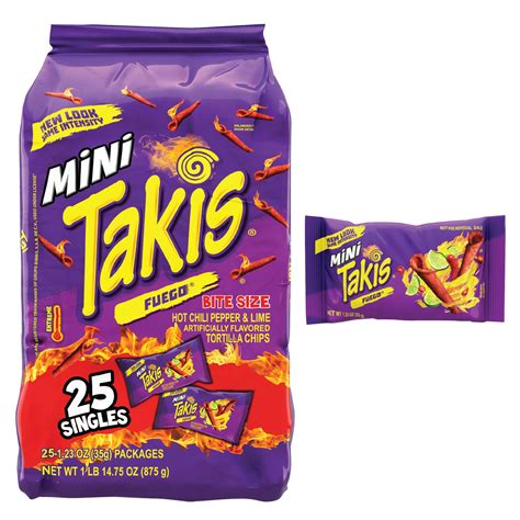 Buy Takis Mini Fuego Rolled Tortilla Chips Hot Chili Pepper And Lime