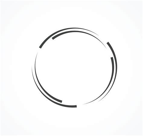 Abstract Lines In Circle Form Design Element Geometric Shape Striped
