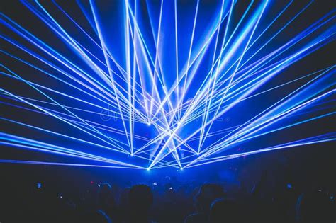Lasers At A Rave Party Club Stock Image Image Of Disco Orange