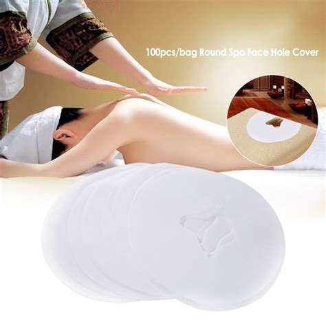 100pcsbag Disposable Non Woven Face Pad Spa Pillow Cover Salon Massage