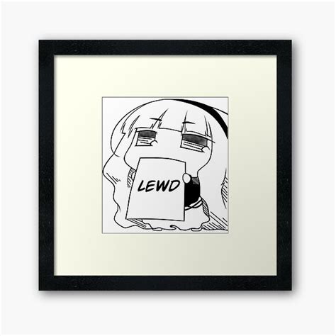 Lewd Anime Girl Framed Art Print For Sale By Thedeltafighter Redbubble