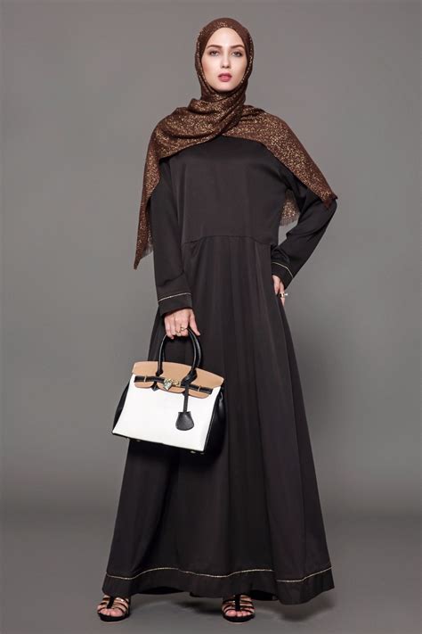 Muslim Women Dress Elegant Dubai Turkish Black Ladies Clothing Women