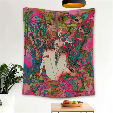Types Naked Woman Art Printed Tapestry Avant Garde Art Etsy