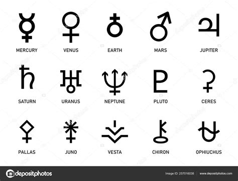 Set Of Planets Symbols Stock Vector Image By ©luisrftc 257016038