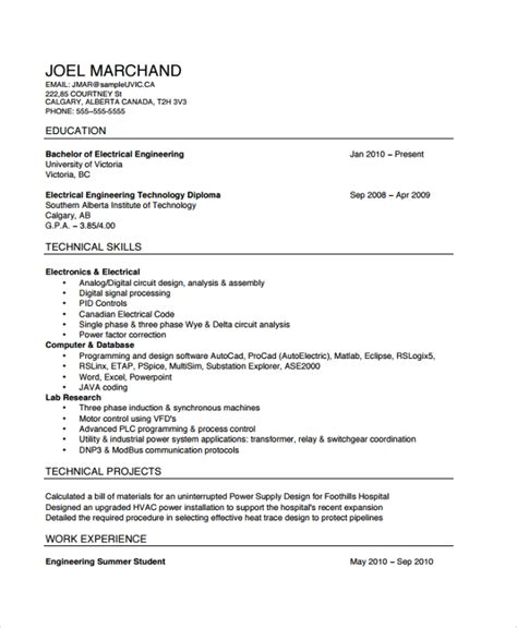 Good skills to include on electrical engineer resume. FREE 7+ Sample Electrician Resume Templates in PDF | MS Word