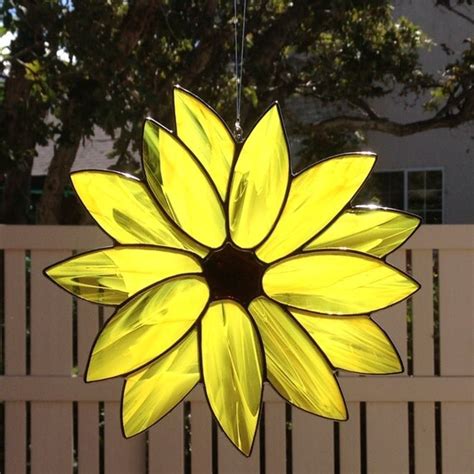 Sunflower Stained Glass Suncatcher Stain Glass Sun