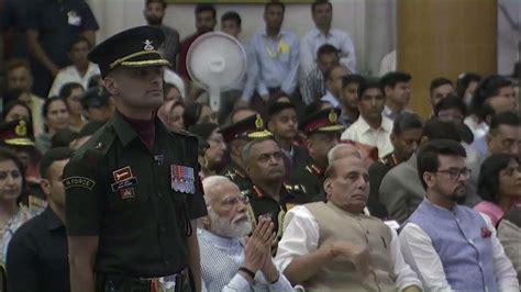 President Droupadi Murmu Presents Shaurya Chakra To Captain Now Major