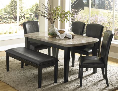 The tables and accompanying side chairs come in all different shapes, finishes and sizes, from standard to counter height, so you can find exactly what you're looking for.whatever your style, our selection of glass top dining room sets are sure to please. Beautiful Granite Dining Table Set - HomesFeed