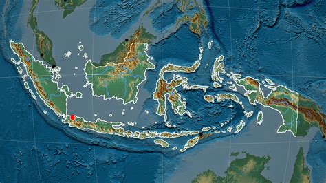 Indonesien Physische Karte Der Erleichterung