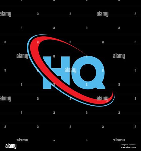 Hq H Q Letter Logo Design Initial Letter Hq Linked Circle Upercase