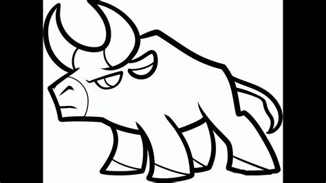 A Bull Easy Drawings Youtube