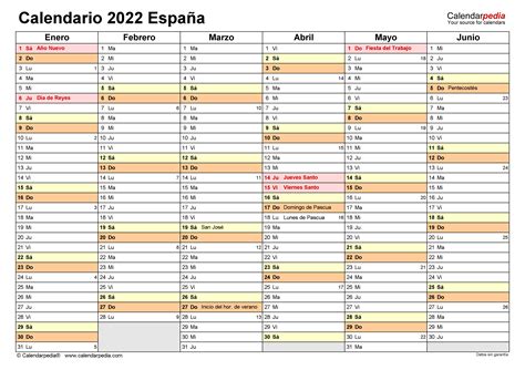 Calendário 2022 Excel