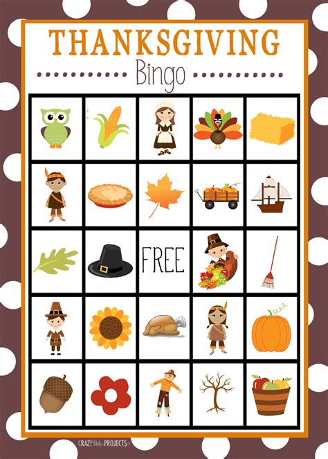 Thanksgiving Bingo Printable Free