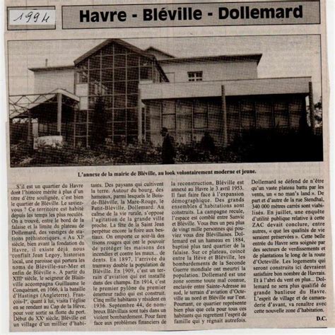 Histoire Des Communes Le Havre Bléville