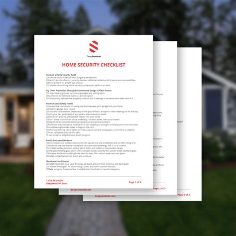 The Better Home Security Checklist Deep Sentinel