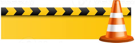 Blank Under Construction Sign With Traffic Cone 18107392 Png