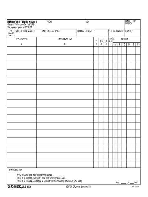 Da Form 2062 Fill Out And Sign Online Dochub