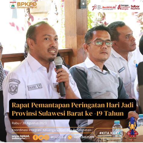 Rapat Pemantapan Peringatan Hari Jadi Provinsi Sulawesi Barat Yg Ke