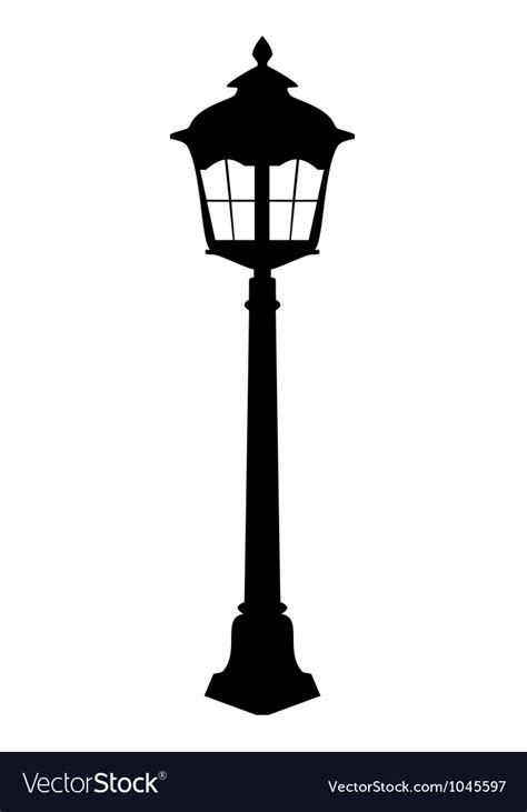 Old Lantern Silhouette Royalty Free Vector Image