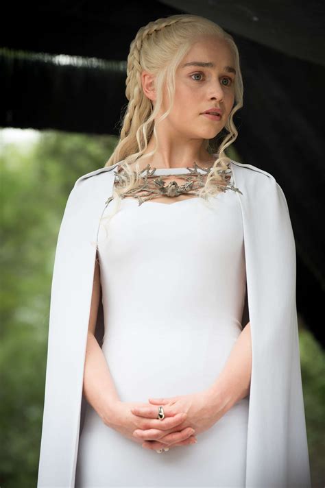 Emilia Clarke Daenerys Targaryen White Dress Pin On Belgin Boutique