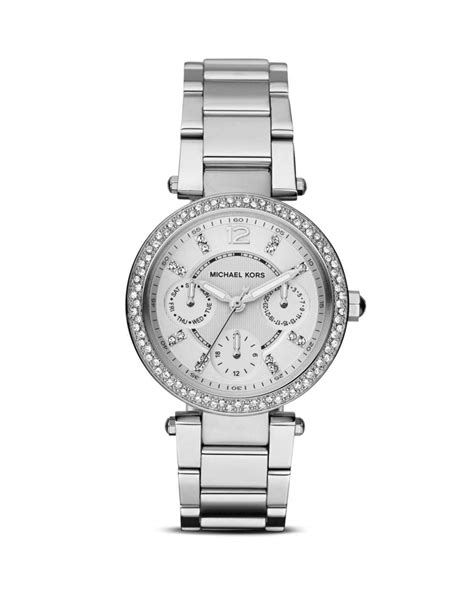 Discover designer watches on the official michael kors website. Michael Kors Mini Parker Watch in Silver (Metallic) - Lyst